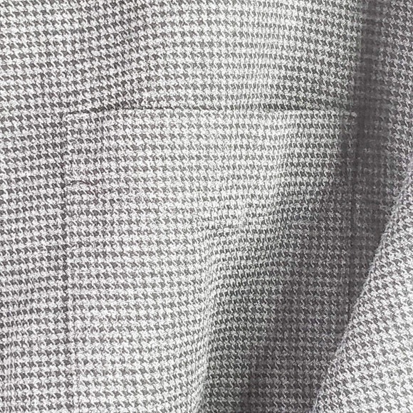 LL Bean Mens Button Down Flannel Shirt Gray Black Houndstooth Large LS M Lodge - Picture 5 of 10